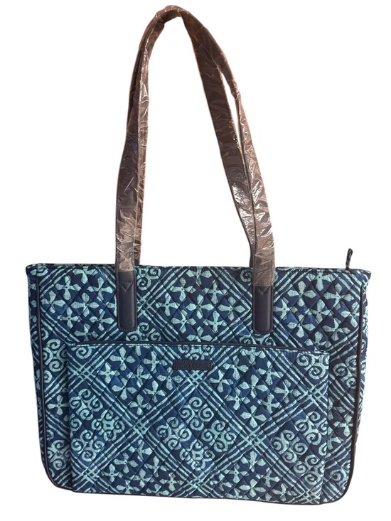 Vera Bradley Handbags - NWT Vera Bradley Commuter Tote Cuban Tiles Blue Quilted Laptop Work Bag